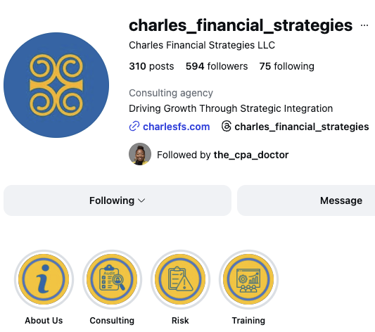 Social Media Management — Charles Financial Strategies — 2